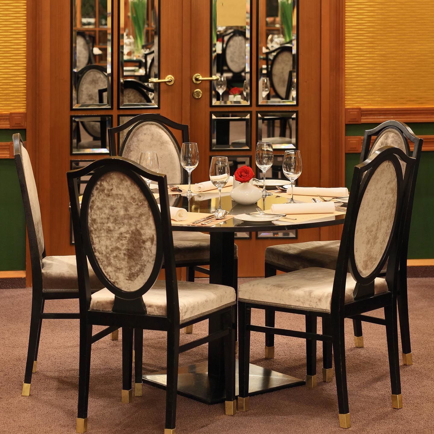 Grand Hotel Bohemia Praag Buitenkant foto A table and chairs