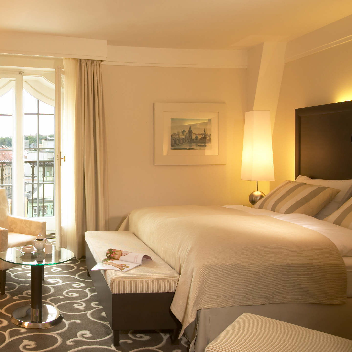 Grand Hotel Bohemia Praag Buitenkant foto A room at the hotel