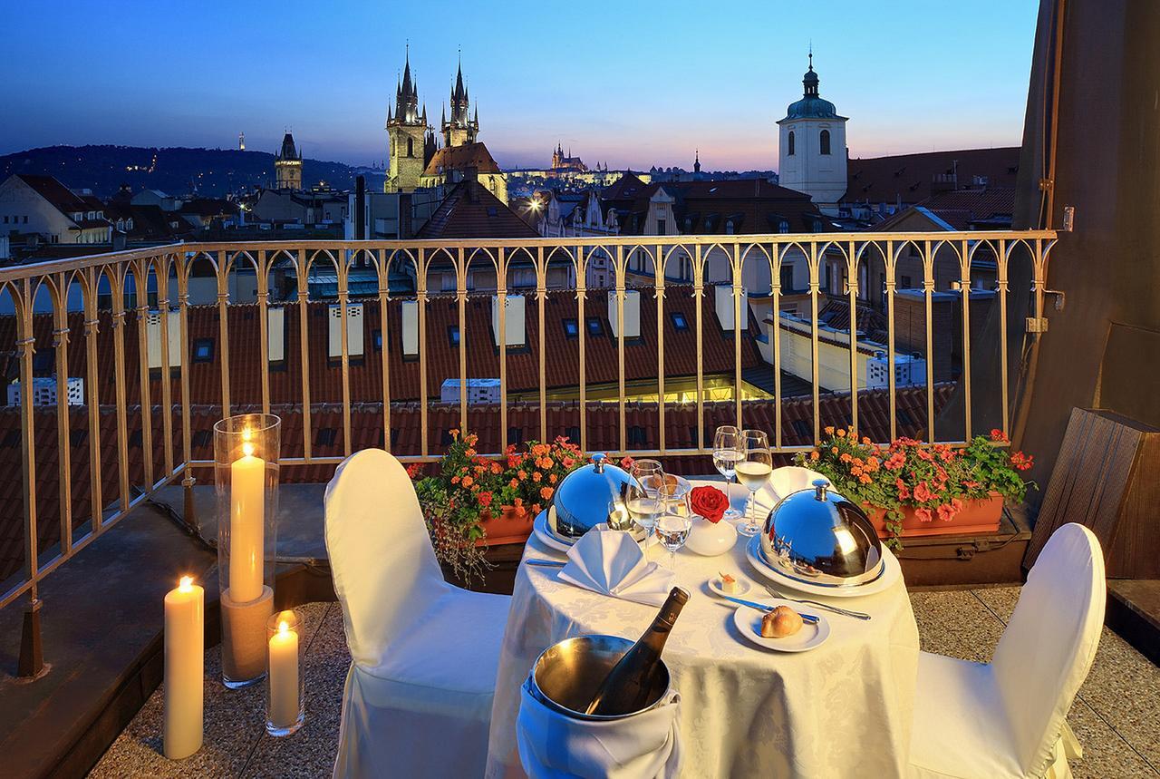 Grand Hotel Bohemia Praag Buitenkant foto The view from the hotel's terrace