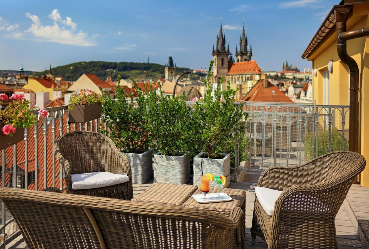 Grand Hotel Bohemia Praag Buitenkant foto The view from the rooftop terrace